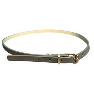 Juicy Couture Gray Skinny Women's Belt Goldtone Buckle M/L